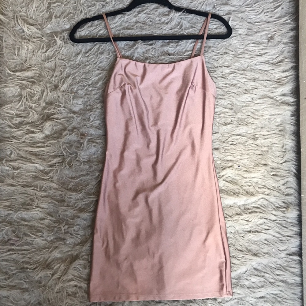 Mauve pink mini dress